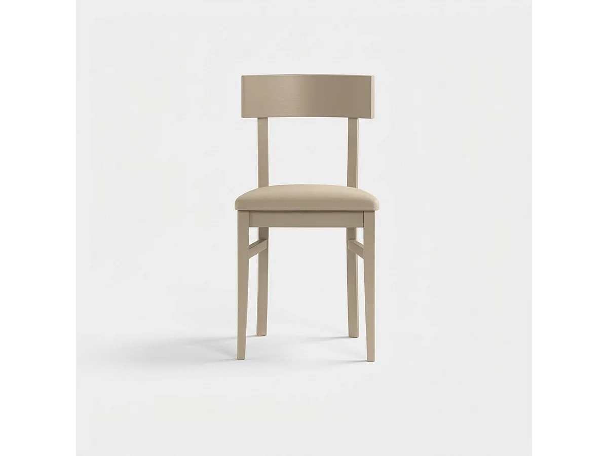 2er-Set Küchenstühle aus lackiertem Holz mit Kunstleder-Sitzfläche Zaira