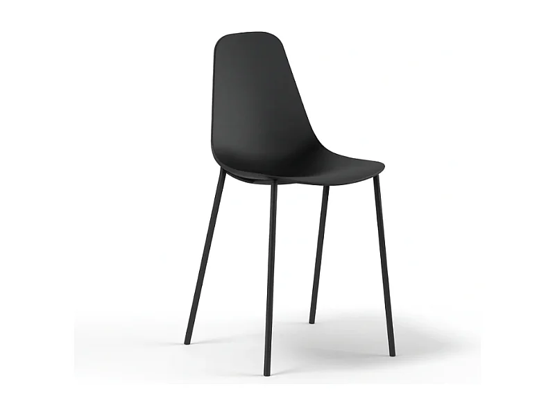 Mira, Set di 4 Sedia in polipropilene (49cm X 48.5cm H. 88cm)| Duzzle