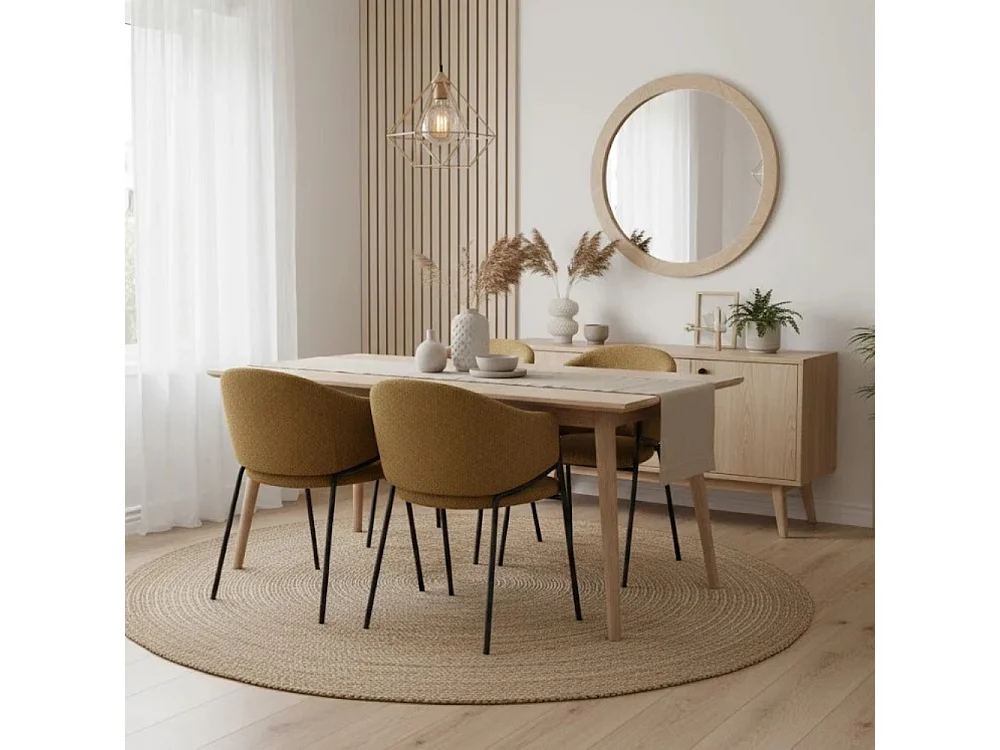 Duna, Set di 2 Sedia in tessuto easy-clean con gambe in metallo verniciato (53cm X 60cm H. 78cm)| Duzzle