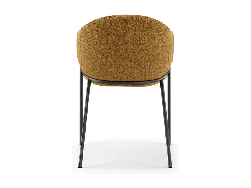 Duna, Set di 2 Sedia in tessuto easy-clean con gambe in metallo verniciato (53cm X 60cm H. 78cm)| Duzzle