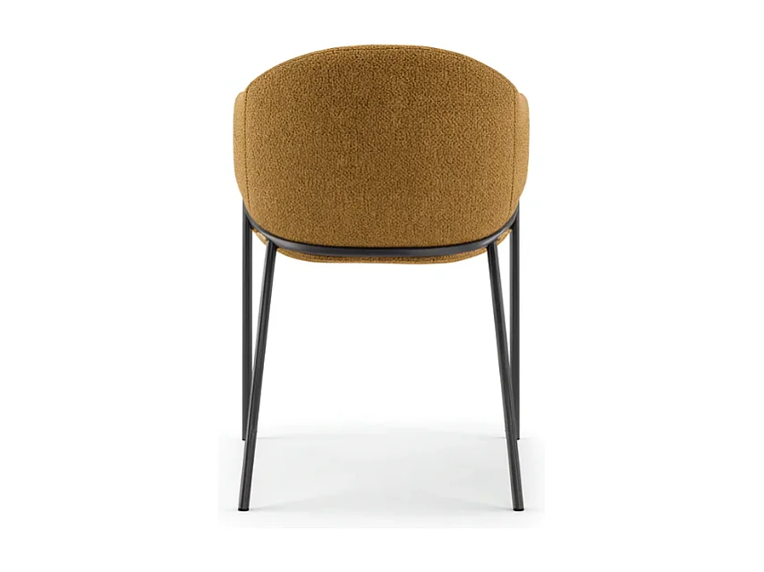 Duna, Set di 2 Sedia in tessuto easy-clean con gambe in metallo verniciato (53cm X 60cm H. 78cm)| Duzzle