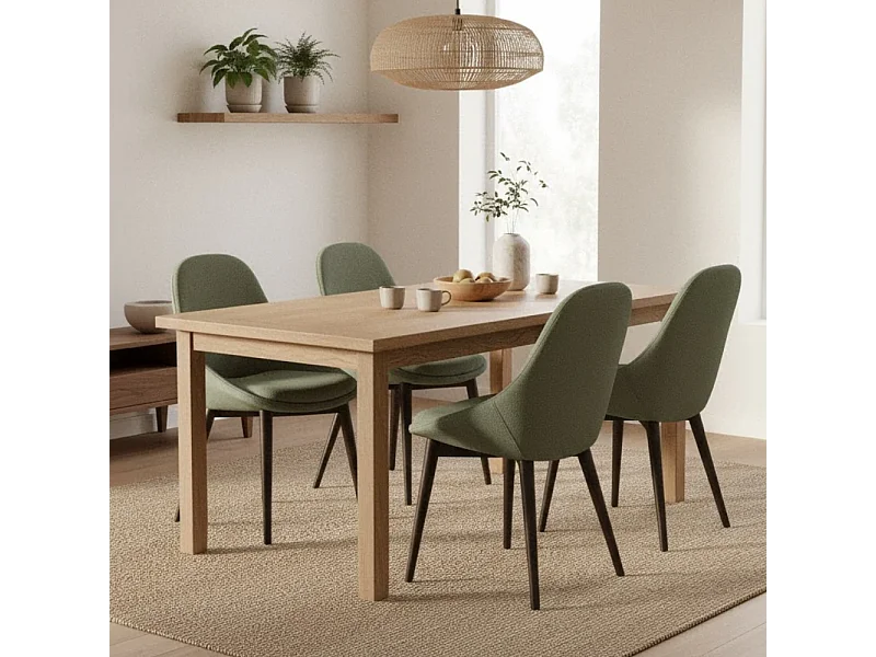 Delphi, Set di 4 Sedia in tessuto (58cm X 49cm H. 85cm)