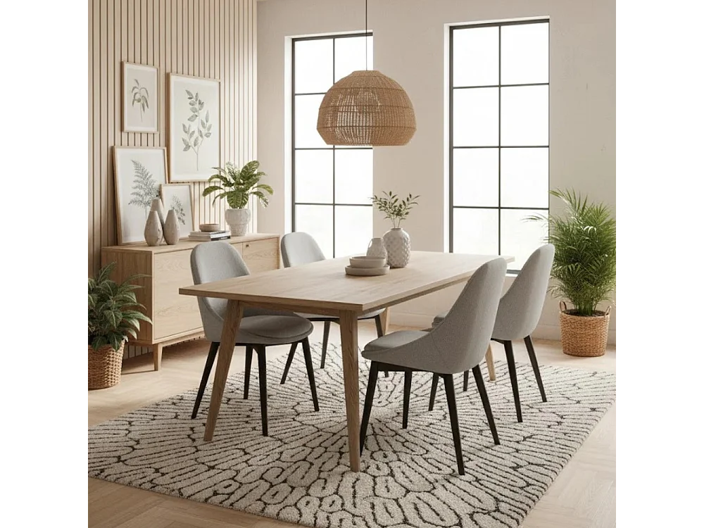 Delphi, Set di 4 Sedia in tessuto (58cm X 49cm H. 85cm)| Duzzle