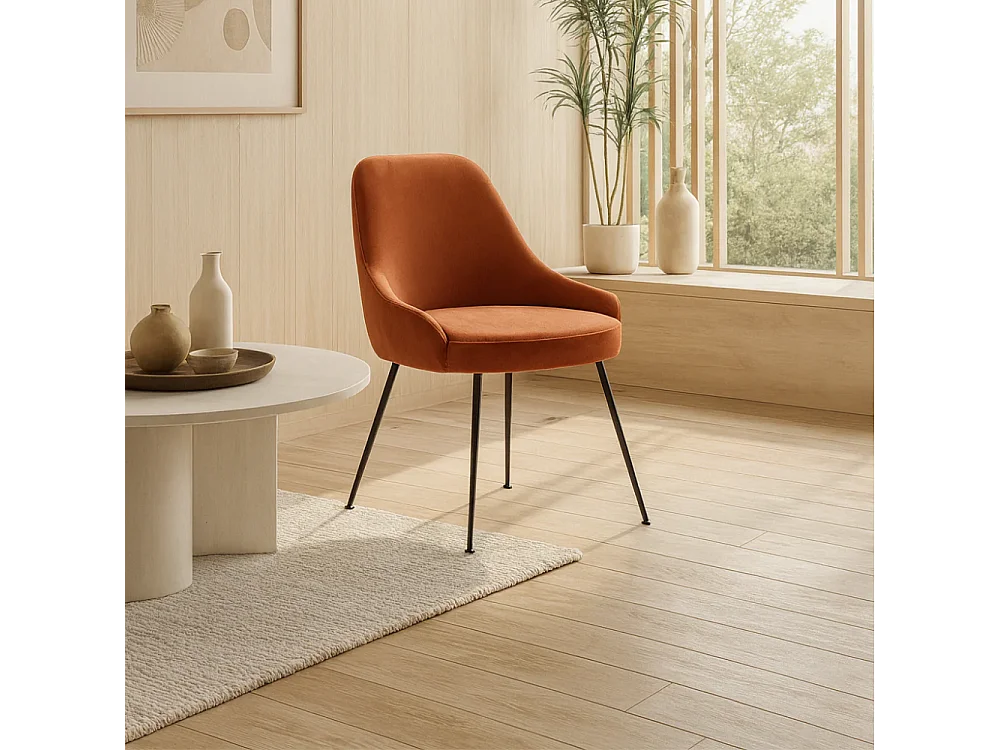 Andromeda,  Sedia in microfibra (48.5cm X 49.5cm H. 80cm)