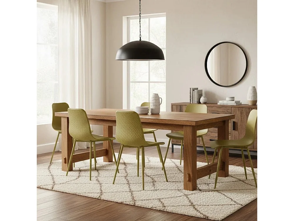 Wave, Set di 4 Sedia in polipropilene con gambe metallo verniciato (50cm X 58cm H. 85cm)| Duzzle