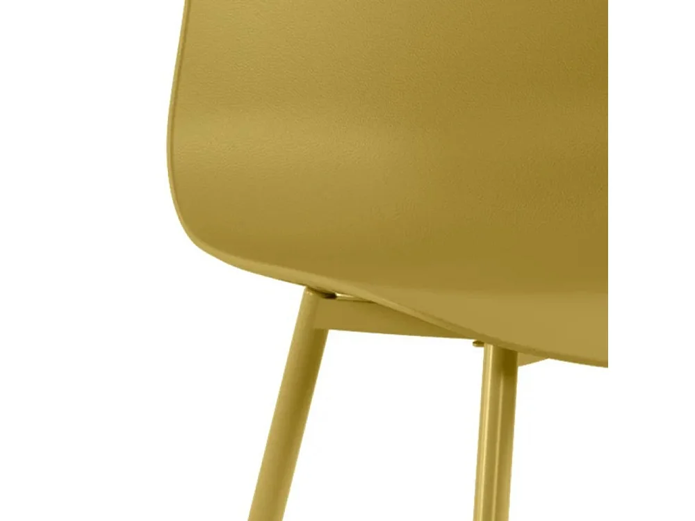 Wave, Set di 4 Sedia in polipropilene con gambe metallo verniciato (50cm X 58cm H. 85cm)| Duzzle