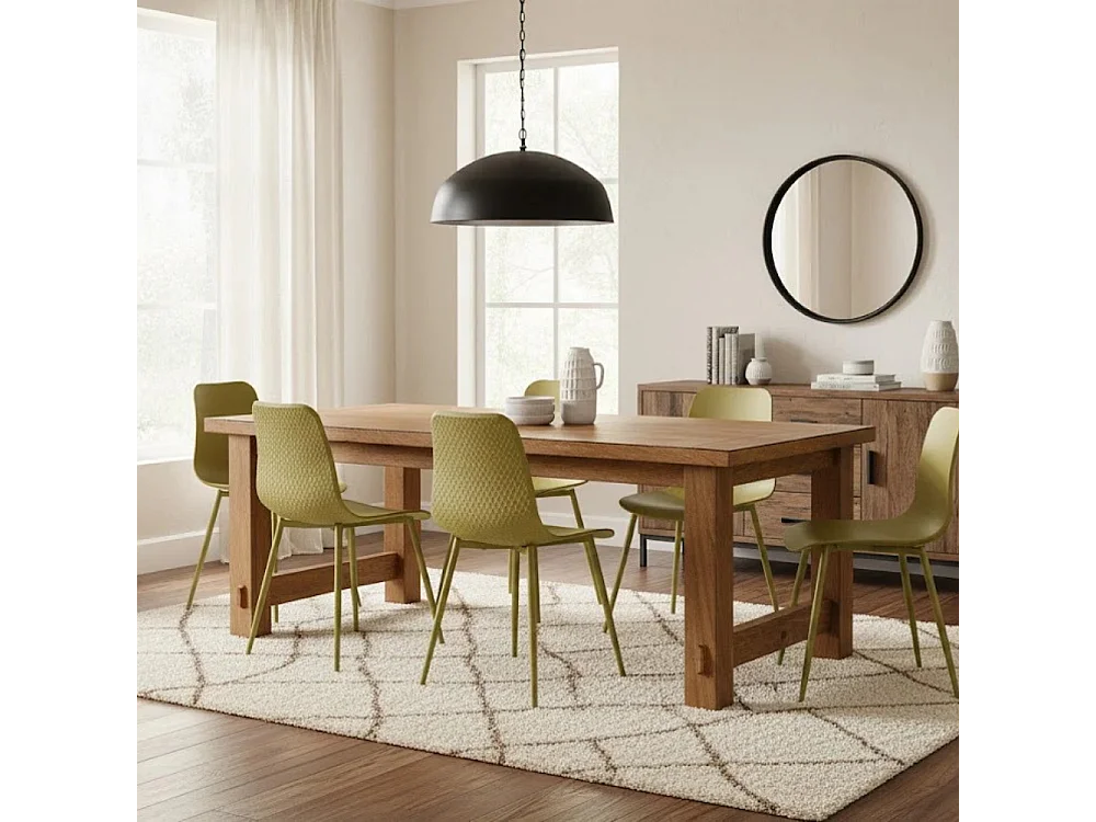 Wave, Set di 4 Sedia in polipropilene con gambe metallo verniciato (50cm X 58cm H. 85cm)