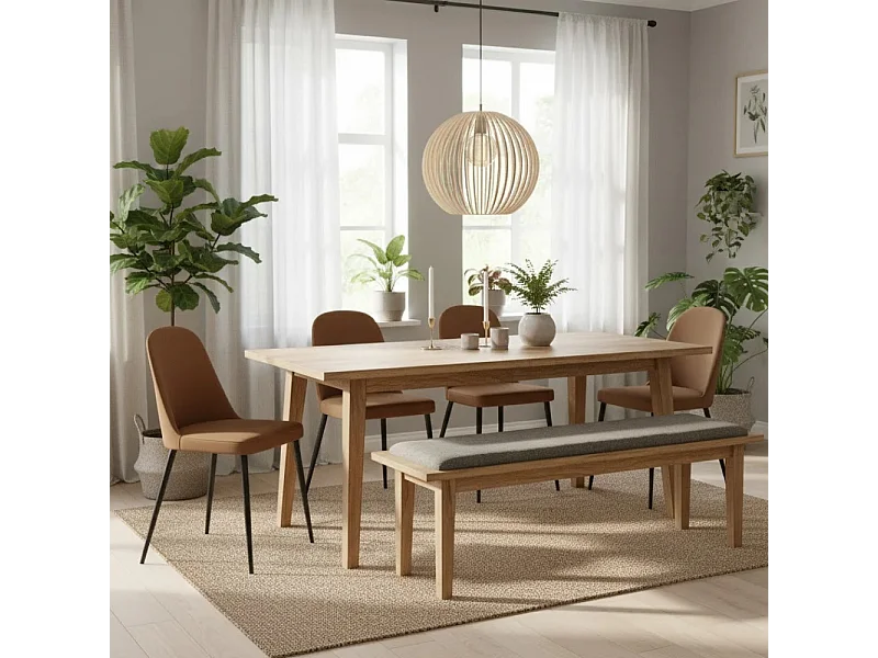 Gaelia, Set di 4 Sedia in soft-touch (52cm X 45cm H. 85cm)