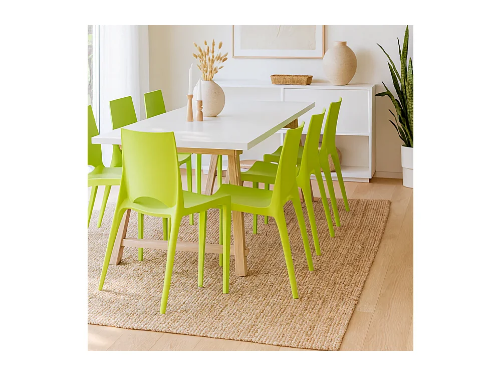 Lima, Set di 4 Sedia in polipropilene (41cm X 44cm H. 84cm)| Duzzle