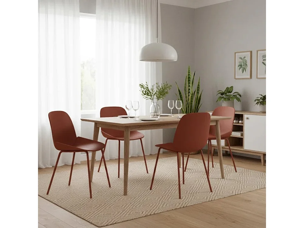 Cassandra, Set di 4 Sedia in polipropilene (55cm X 46cm H. 79cm)| Duzzle