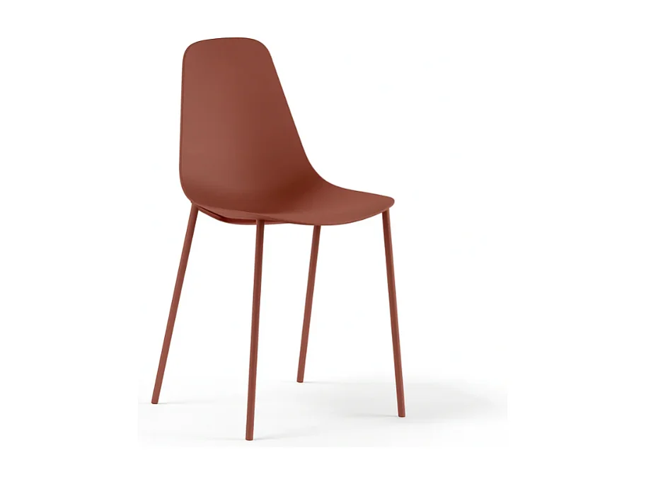 Mira, Set di 4 Sedia in polipropilene (49cm X 48.5cm H. 88cm)