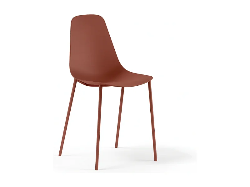 Mira, Set di 4 Sedia in polipropilene (49cm X 48.5cm H. 88cm)| Duzzle