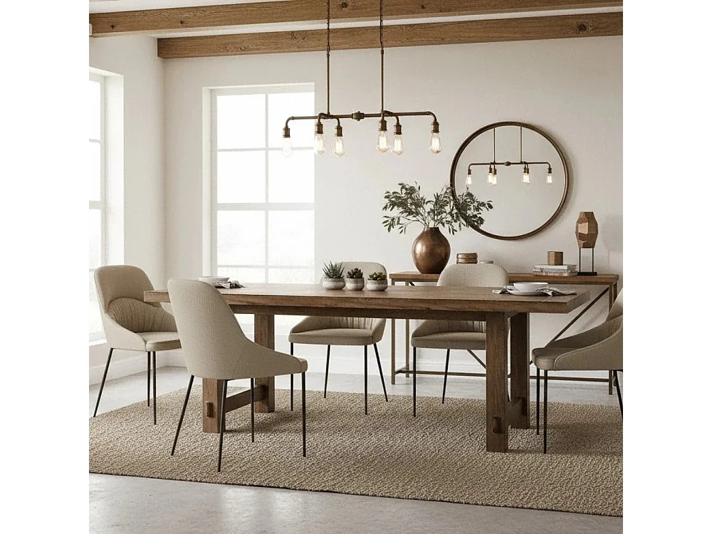 Harmony, Set di 4 Sedia in tessuto easy-clean con gambe in metallo verniciato (54cm X 63cm H. 89cm)