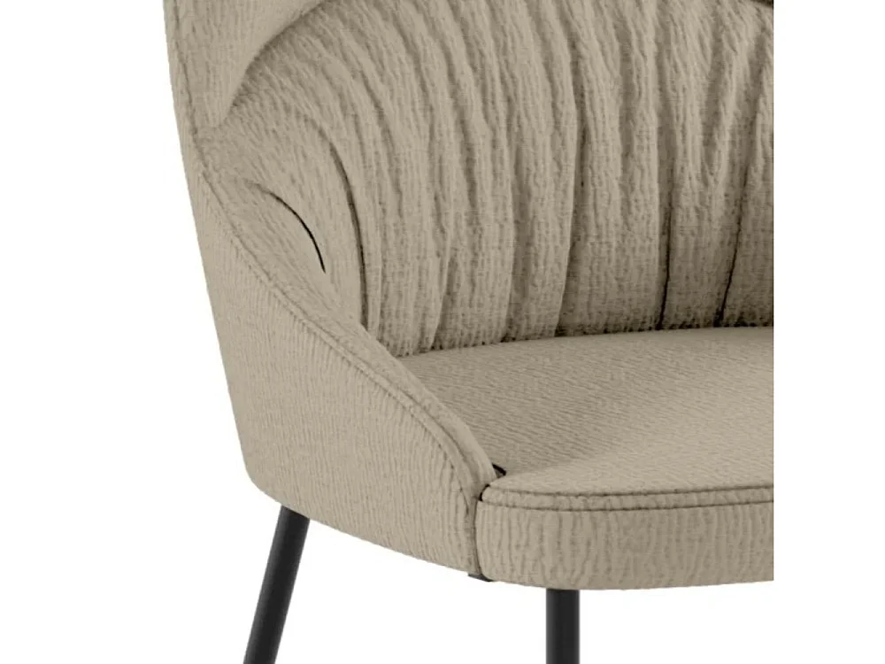 Harmony, Set di 4 Sedia in tessuto easy-clean con gambe in metallo verniciato (54cm X 63cm H. 89cm)