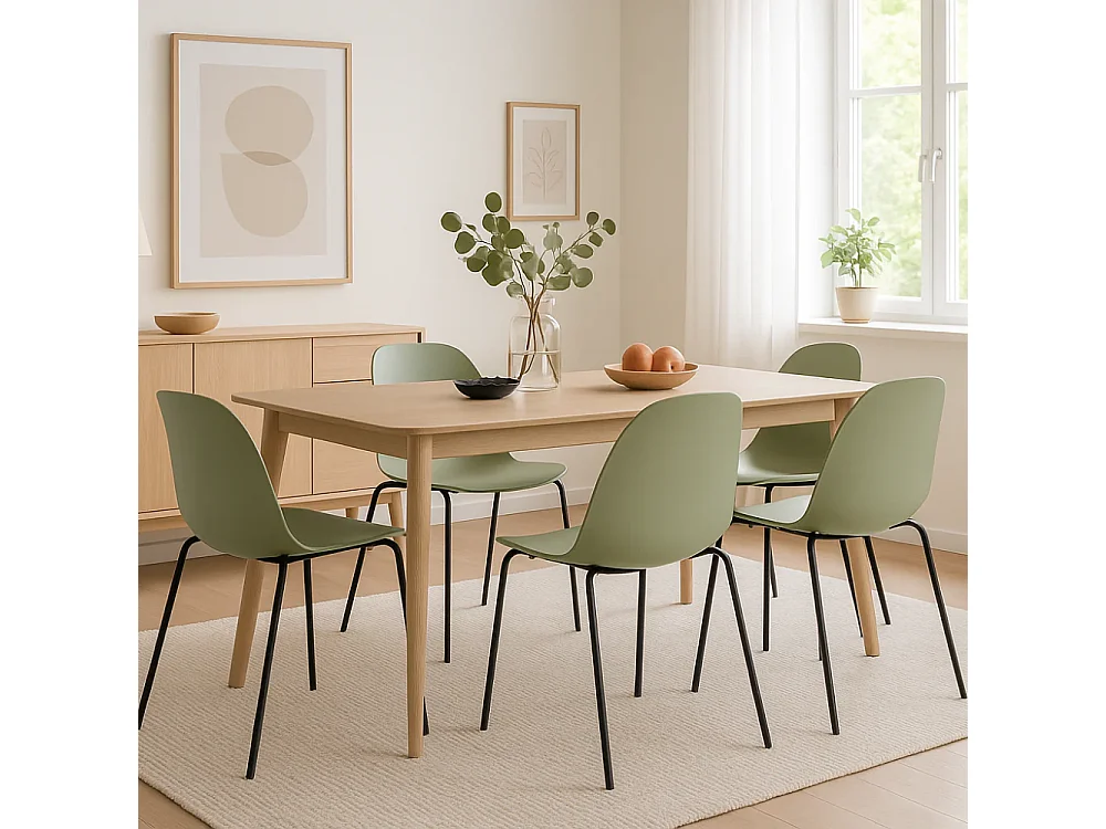 Ovo, Set di 4 Sedia in polipropilene (50cm X 51cm H. 79cm)| Duzzle