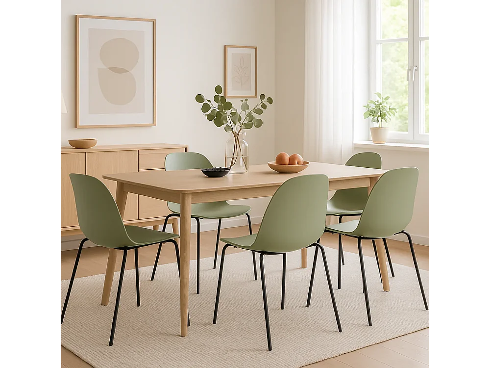 Ovo, Set di 4 Sedia in polipropilene (50cm X 51cm H. 79cm)| Duzzle