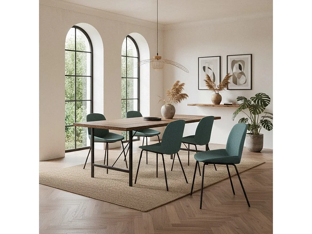 Adhara, Set di 4 Sedia in tessuto (57cm X 46cm H. 80cm)| Duzzle