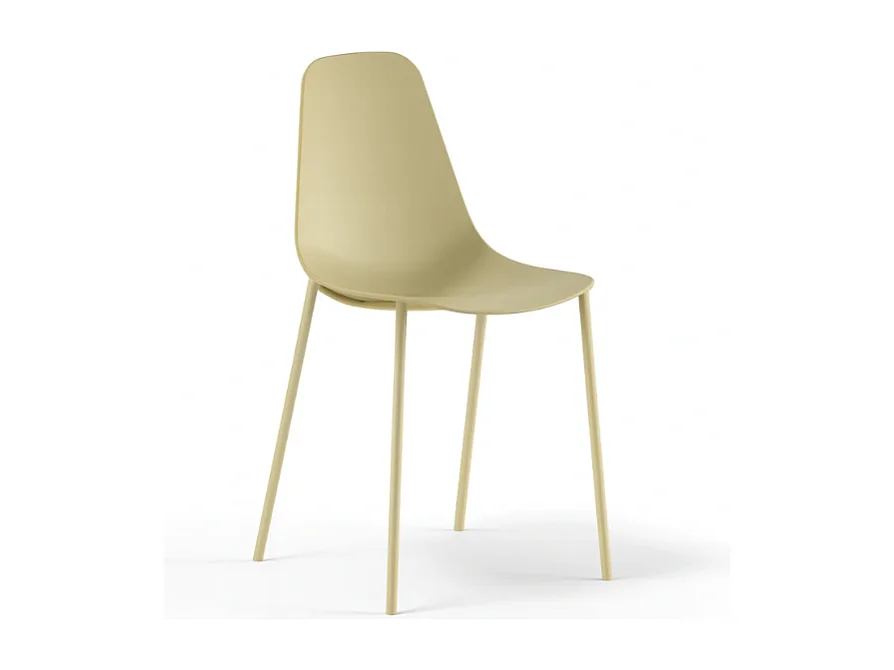 Mira, Set di 4 Sedia in polipropilene (49cm X 48.5cm H. 88cm)| Duzzle