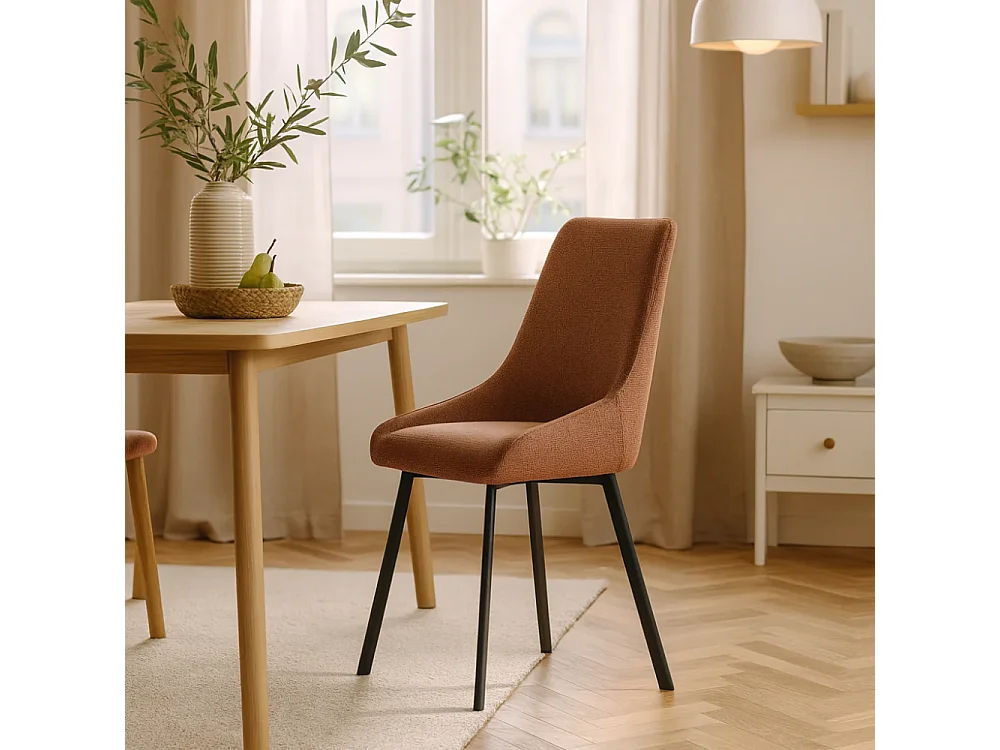 Artemis, Set di 4 Sedia in microfibra (48cm X 60cm H. 87cm)