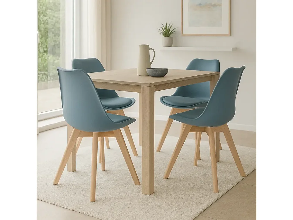 Lola, Set di 4 Sedia in polipropilene (48.5cm X 52cm H. 82cm)| Duzzle