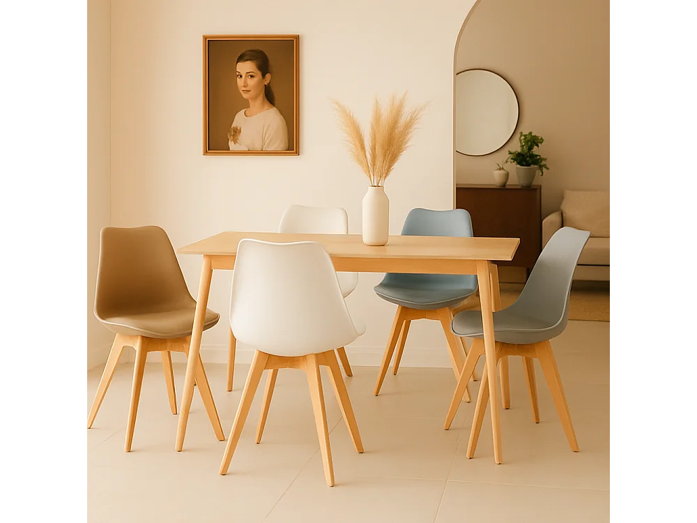 Lola, Set di 4 Sedia in polipropilene (48.5cm X 52cm H. 82cm)