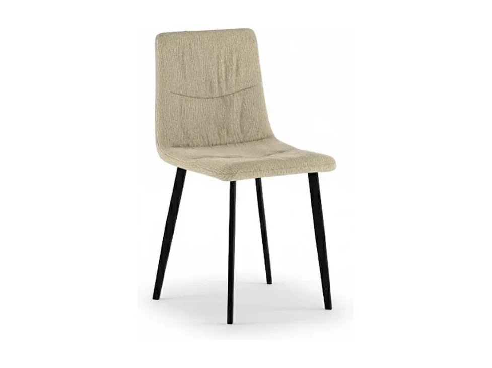 Daisy, Set di 4 Sedia in tessuto easy-clean con gambe in metallo verniciato (46cm X 55cm H. 87.5cm)| Duzzle