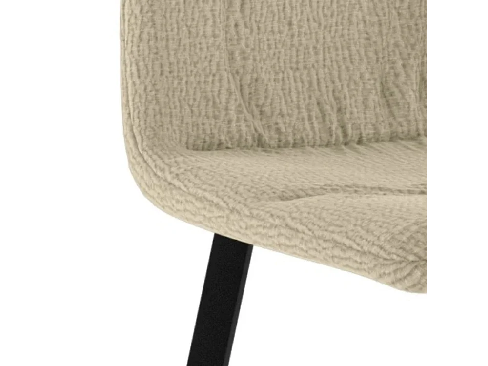 Daisy, Set di 4 Sedia in tessuto easy-clean con gambe in metallo verniciato (46cm X 55cm H. 87.5cm)| Duzzle