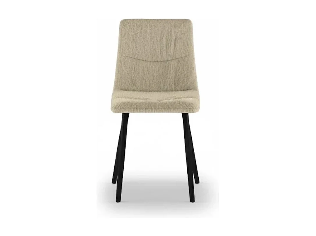 Daisy, Set di 4 Sedia in tessuto easy-clean con gambe in metallo verniciato (46cm X 55cm H. 87.5cm)