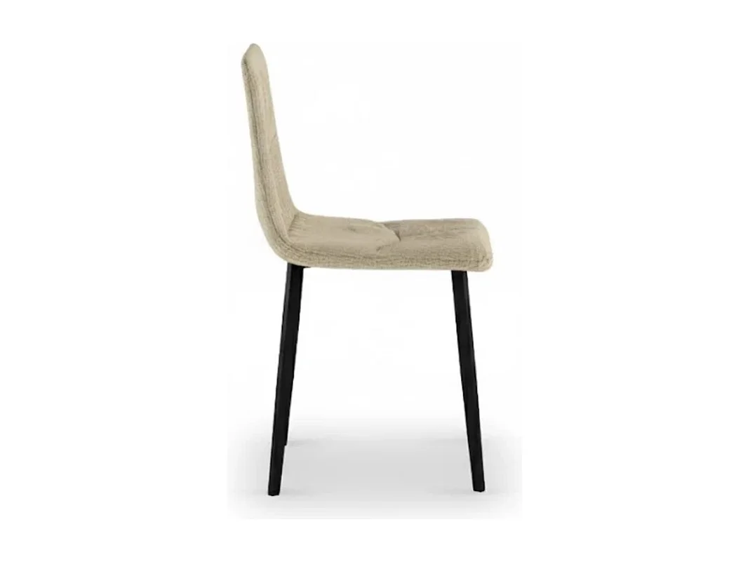 Daisy, Set di 4 Sedia in tessuto easy-clean con gambe in metallo verniciato (46cm X 55cm H. 87.5cm)