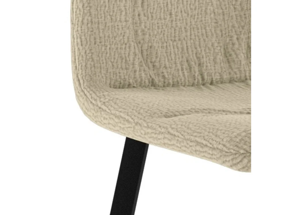 Daisy, Set di 4 Sedia in tessuto easy-clean con gambe in metallo verniciato (46cm X 55cm H. 87.5cm)