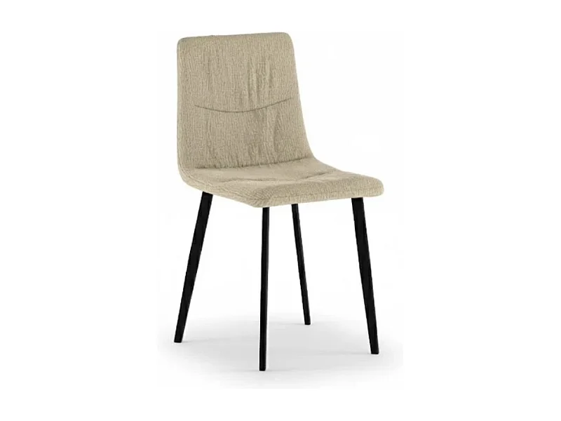 Daisy, Set di 4 Sedia in tessuto easy-clean con gambe in metallo verniciato (46cm X 55cm H. 87.5cm)| Duzzle