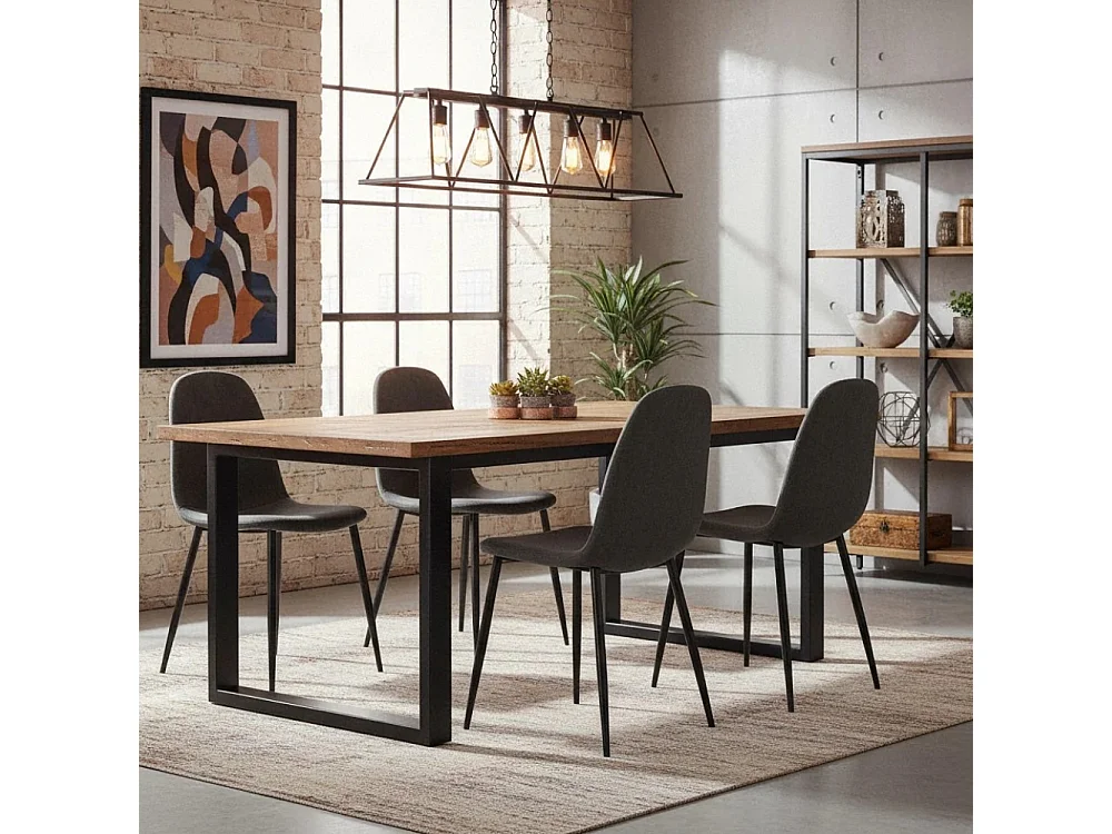 Aurelia, Set di 4 Sedia in similpelle (44cm X 50cm H. 84cm)