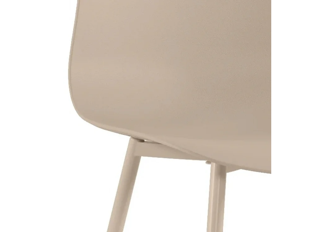 Wave, Set di 4 Sedia in polipropilene con gambe metallo verniciato (50cm X 58cm H. 85cm)| Duzzle