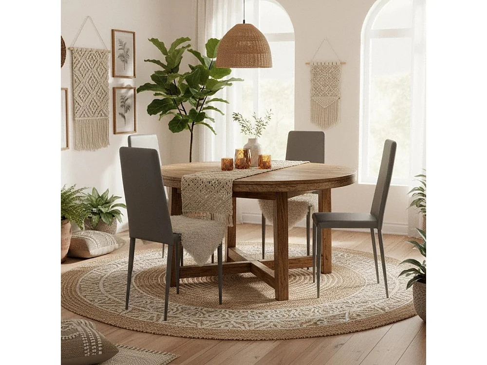 Arianna, Set di 4 Sedia in similpelle (40cm X 42cm H. 96cm)| Duzzle