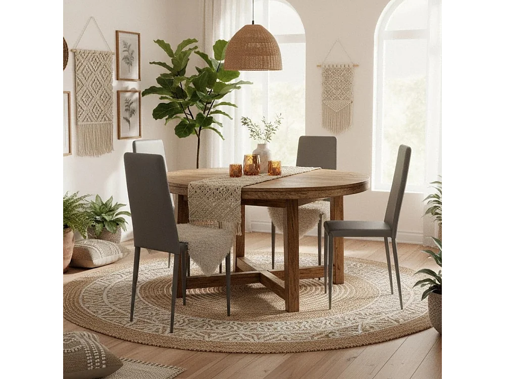 Arianna, Set di 4 Sedia in similpelle (40cm X 42cm H. 96cm)