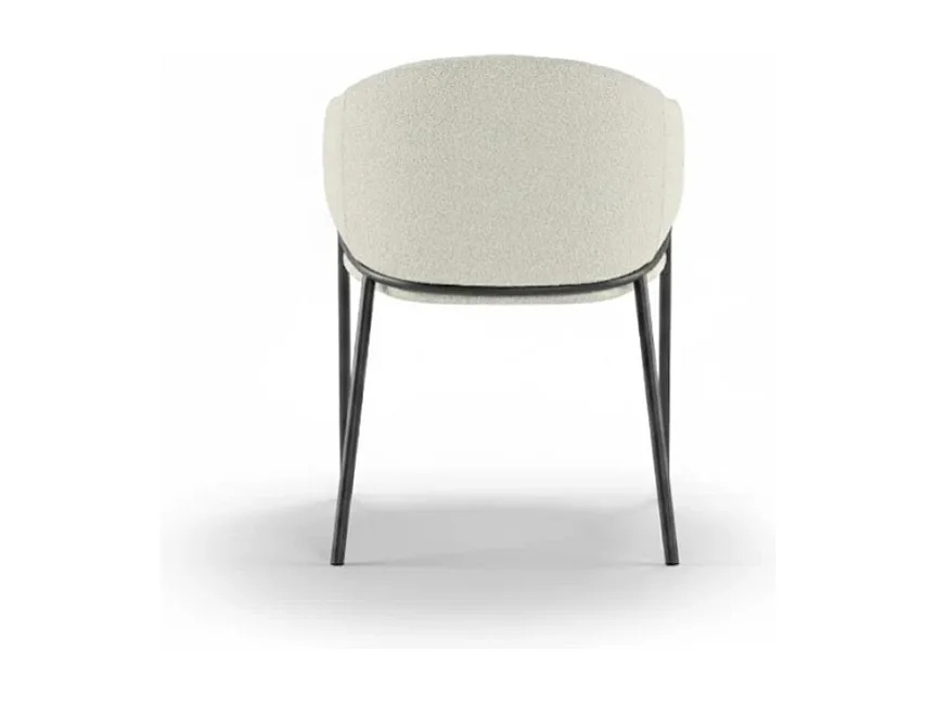 Duna, Set di 2 Sedia in tessuto easy-clean con gambe in metallo verniciato (53cm X 60cm H. 78cm)| Duzzle