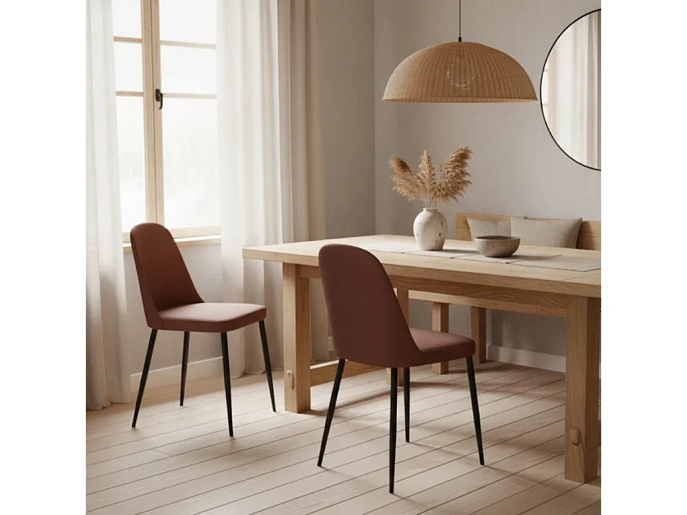 Gaelia, Set di 4 Sedia in soft-touch (52cm X 45cm H. 85cm)| Duzzle