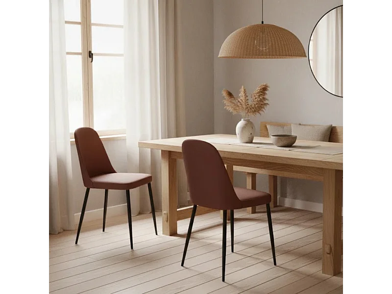 Gaelia, Set di 4 Sedia in soft-touch (52cm X 45cm H. 85cm)