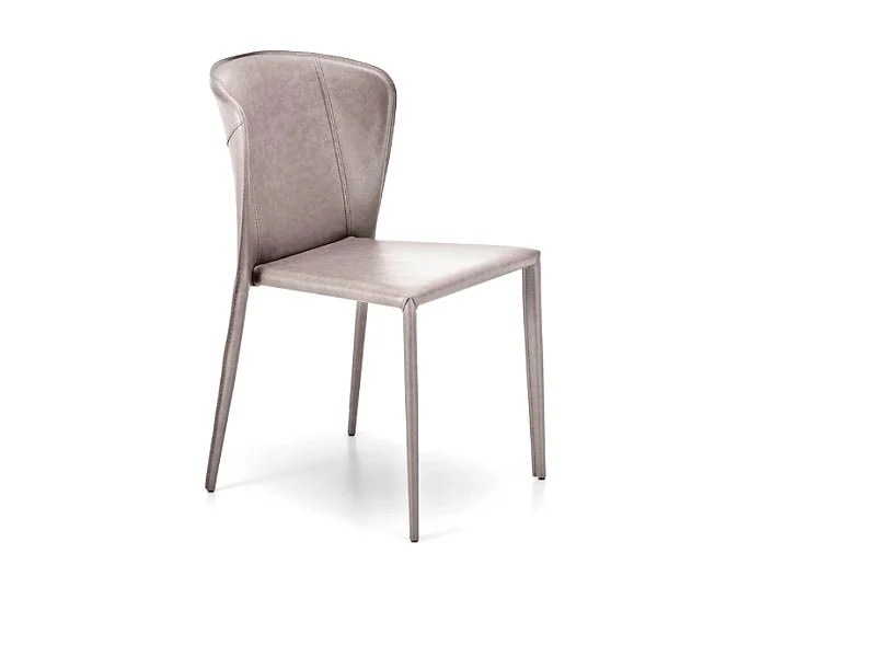 Selene, Set di 4 Sedia in similcuoio (49cm X 56cm H. 82cm)| Duzzle