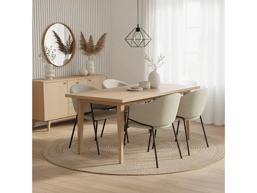 Duna, Set di 2 Sedia in tessuto easy-clean con gambe in metallo verniciato (53cm X 60cm H. 78cm)| Duzzle