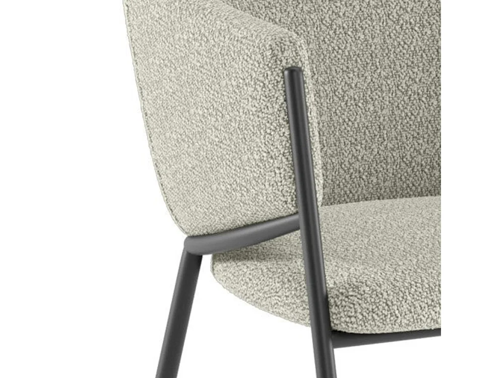 Duna, Set di 2 Sedia in tessuto easy-clean con gambe in metallo verniciato (53cm X 60cm H. 78cm)| Duzzle