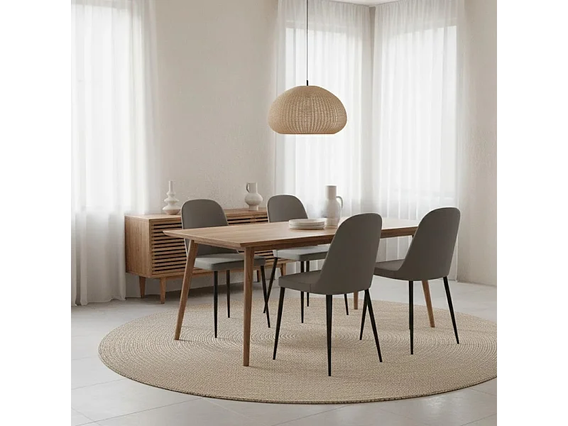 Gaelia, Set di 4 Sedia in soft-touch (52cm X 45cm H. 85cm)