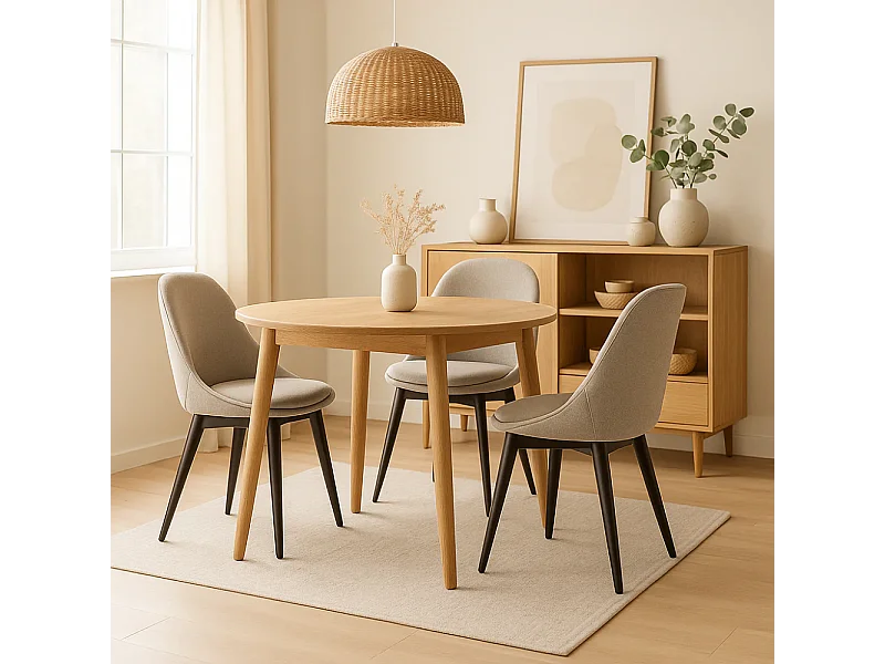 Delphi, Set di 4 Sedia in tessuto (58cm X 49cm H. 85cm)