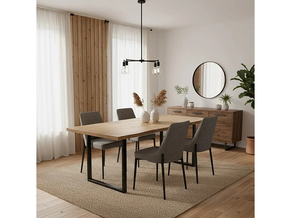 Charm, Set di 4 Sedia in tessuto (48cm X 58.5cm H. 89cm)| Duzzle