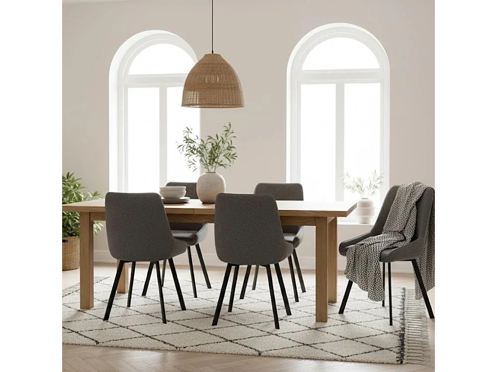 Artemis, Set di 4 Sedia in microfibra (48cm X 60cm H. 87cm)| Duzzle