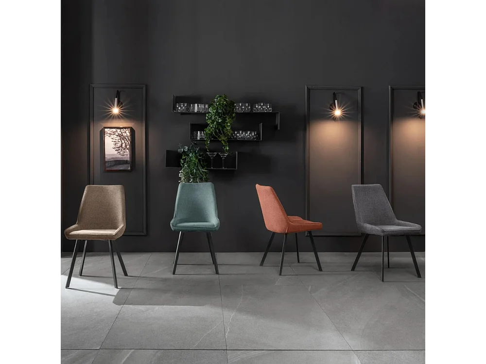 Artemis, Set di 4 Sedia in microfibra (48cm X 60cm H. 87cm)| Duzzle