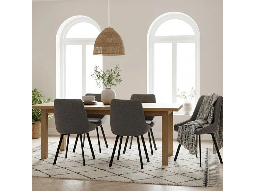 Artemis, Set di 4 Sedia in microfibra (48cm X 60cm H. 87cm)