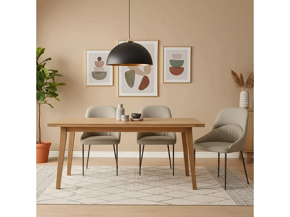 Shell, Set di 4 Sedia in tessuto easy-clean con gambe in metallo verniciato (54cm X 63cm H. 89cm)| Duzzle