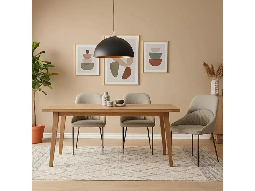 Shell, Set di 4 Sedia in tessuto easy-clean con gambe in metallo verniciato (54cm X 63cm H. 89cm)