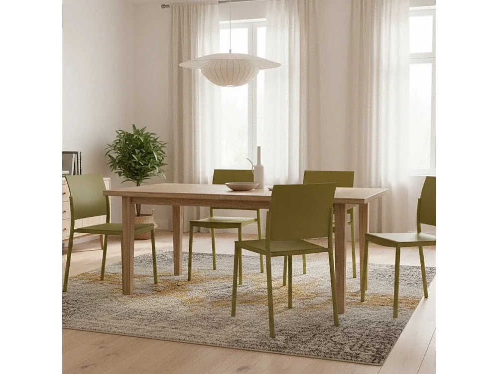 Aurora, Set di 4 Sedia in Polipropilene  (52.5cm X 55cm H. 81cm)| Duzzle